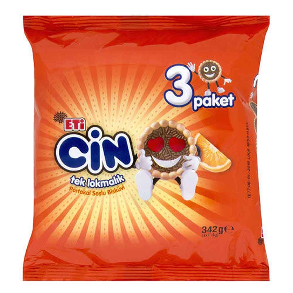 Eti Cin Orange Jelly Biscuit Bite Size 3 Pack 18 x 342 g