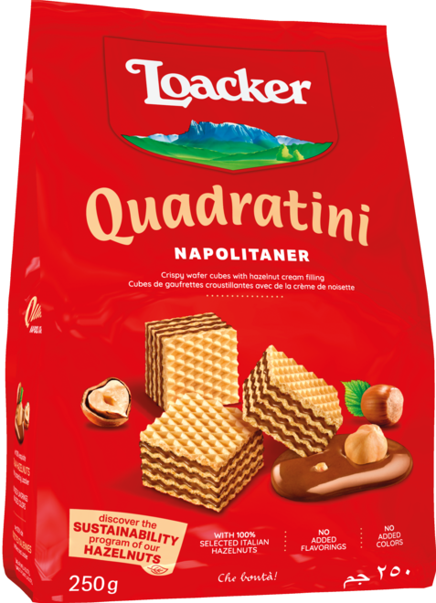 Loacker Quadratini Hazelnut 6 x 250 g
