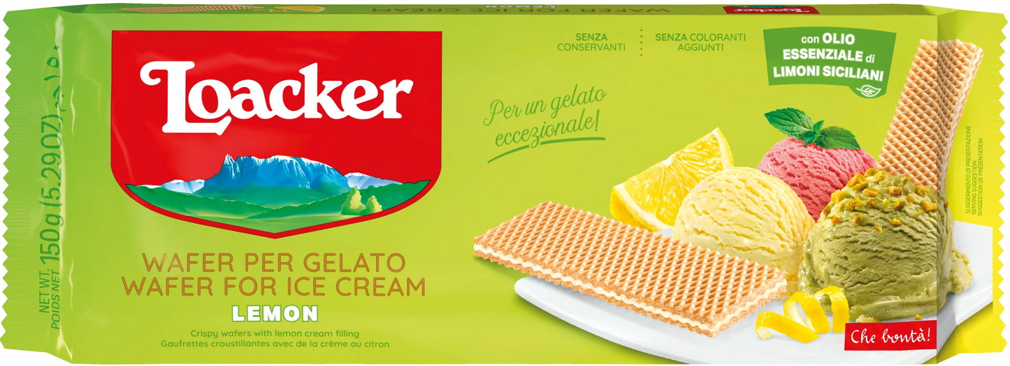 Loacker Wafer Lemon 18 x 150 g