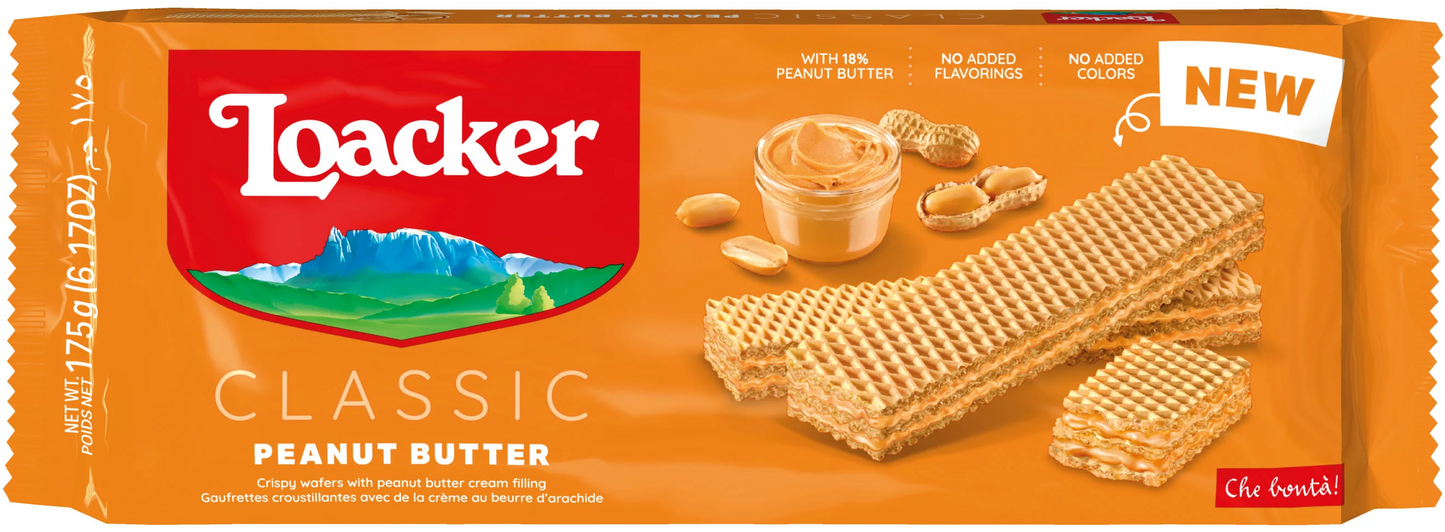 Loacker Wafer Peanut Butter 18 x 175 g
