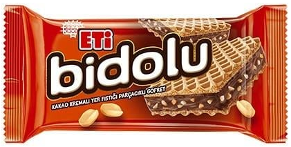 Eti Bidolu Cacao Cream Wafer With Peanut Pieces 24 x 36 g