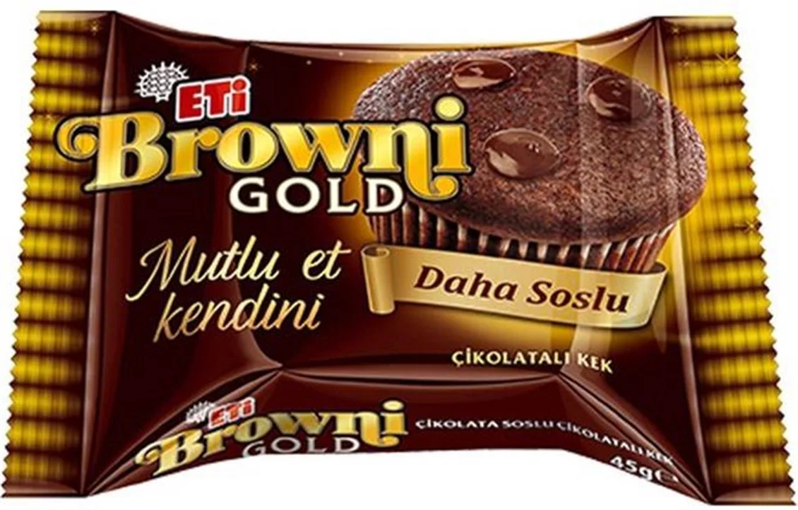 Eti Brownie Gold Chocolate Cake 24 x 45 g