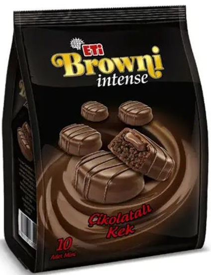 Eti Browni Intense Chocolate Coated Cream Filled Cake 12 x 160 g