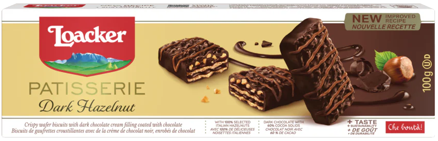 Loacker Gran Pasticceria Dark & Hazelnut 12 x 100 g