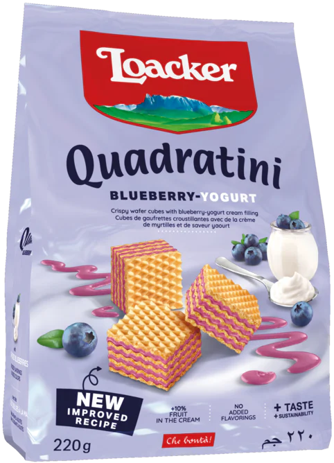 Loacker Quadratini Blueberry & Yoghurt 6 x 220 g