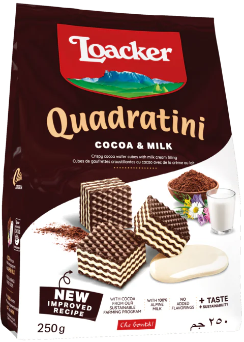 Loacker Quadratini Cocoa Milk 6 x 220 g