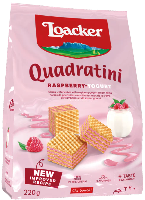 Loacker Quadratini Raspberry & Yoghurt 6 x 220 g