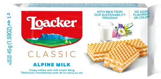 Loacker Wafer Milk 12 x 45 g